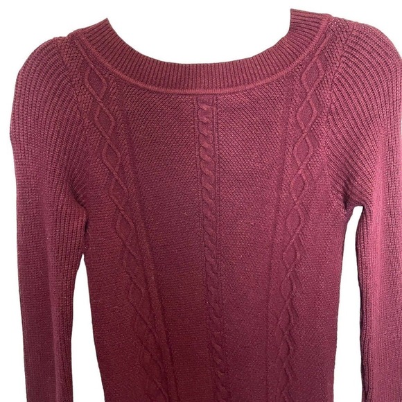 Cyrus Pullover Sweater Berry, Purple Aubergine Eggplant Burgundy Classic Knit M - Picture 9 of 11